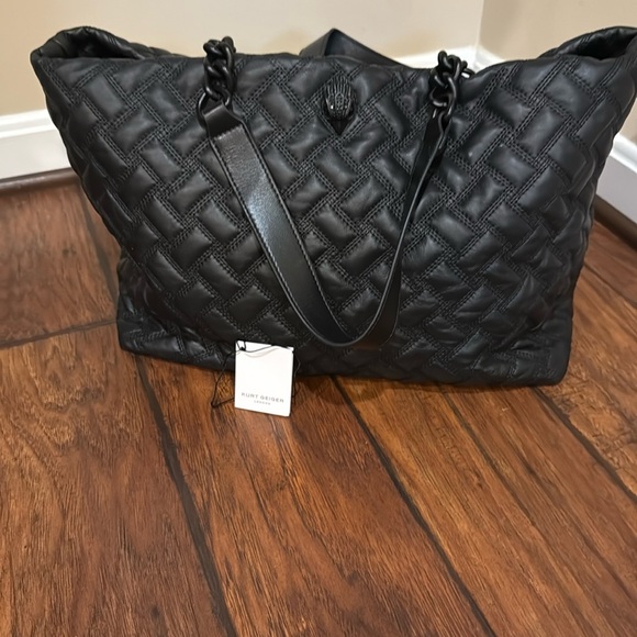 Black Quilted Tote Bag - Picture 3 of 9